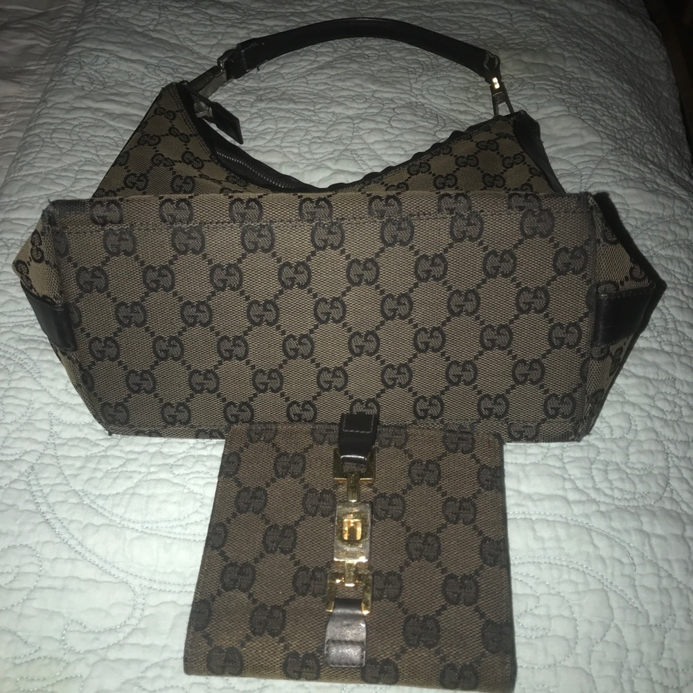 Authentic Gucci bag and wallet. As is.  Very clean
